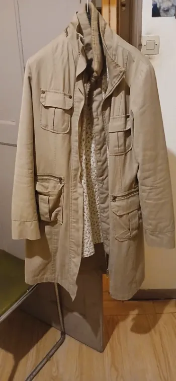 Long manteau beige