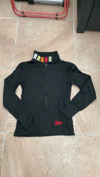 Gilet noir avec oursons couleurs Haribo T12/13 ans (n°16)