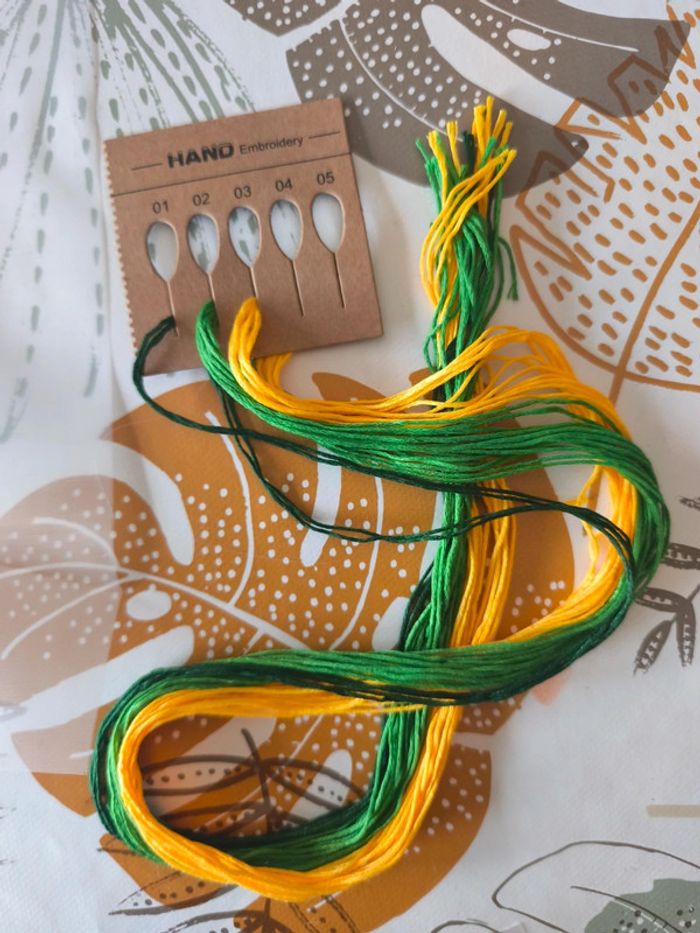 Kit broderie florale cercle 15cm - photo numéro 4
