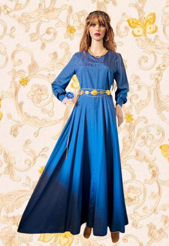 💙Magnifique longue robe bleue vintage style médiéval féerique fairycore medieval blue dress💙 - photo numéro 5