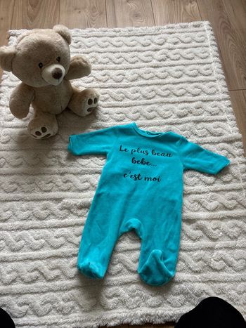 Pyjama bleu turquoise 3 mois