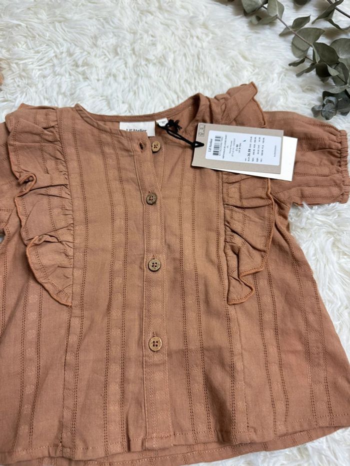 Blouse marron taille 9-12 mois Lil Atelier - photo numéro 3