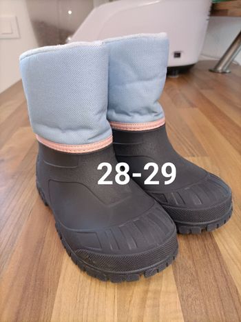 Bottes après ski neige noir turquoise rose Quechua 28-29