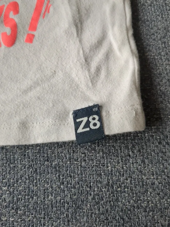 Tee shirt z8 blanc avec lunettes taille 74 cm - photo numéro 2