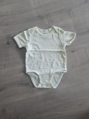 Body mixte manches courtes marin à rayures