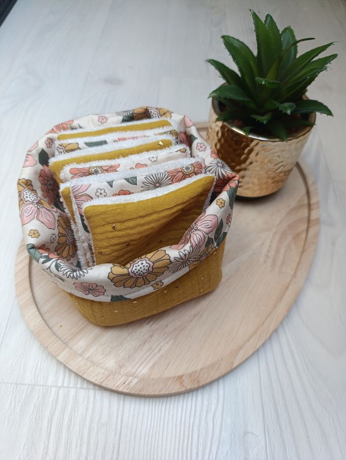 Panière+ 7 lingettes lavables - photo numéro 2