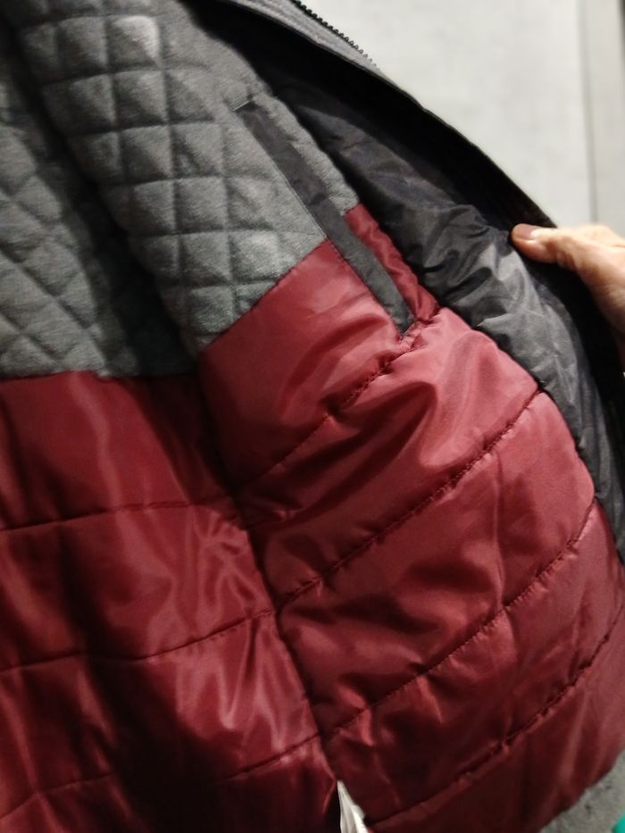 Doudoune gris foncé,  froncée au dos - photo numéro 10