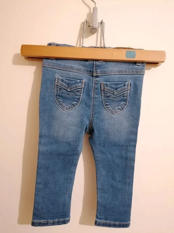 Lot tape à l œil  Tee-shirt manches longues et jean 6 mois - photo numéro 3