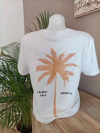 T-shirt blanc Palmiers