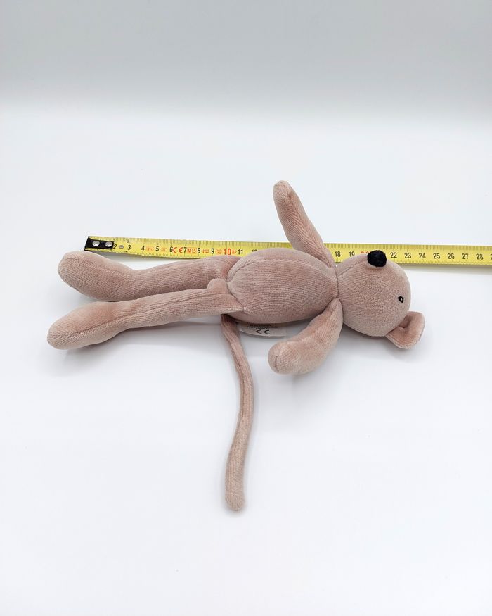 Peluche doudou souris beige Moulin Roty 22 cm - photo numéro 4