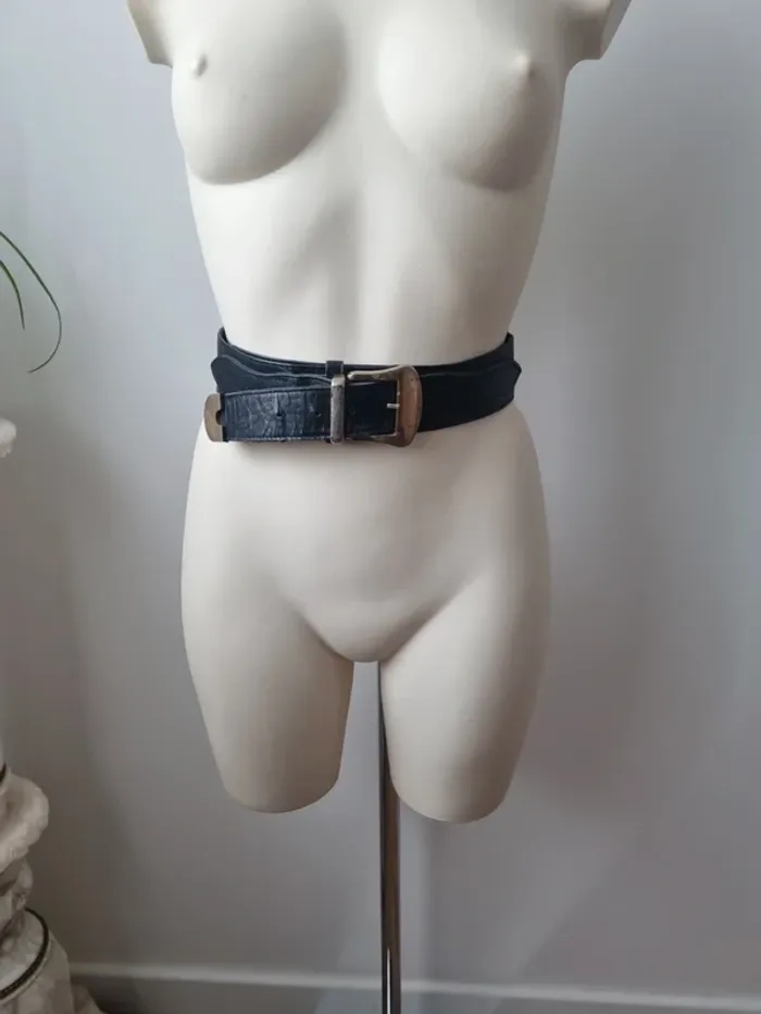 Ceinture noir vintage - photo numéro 8