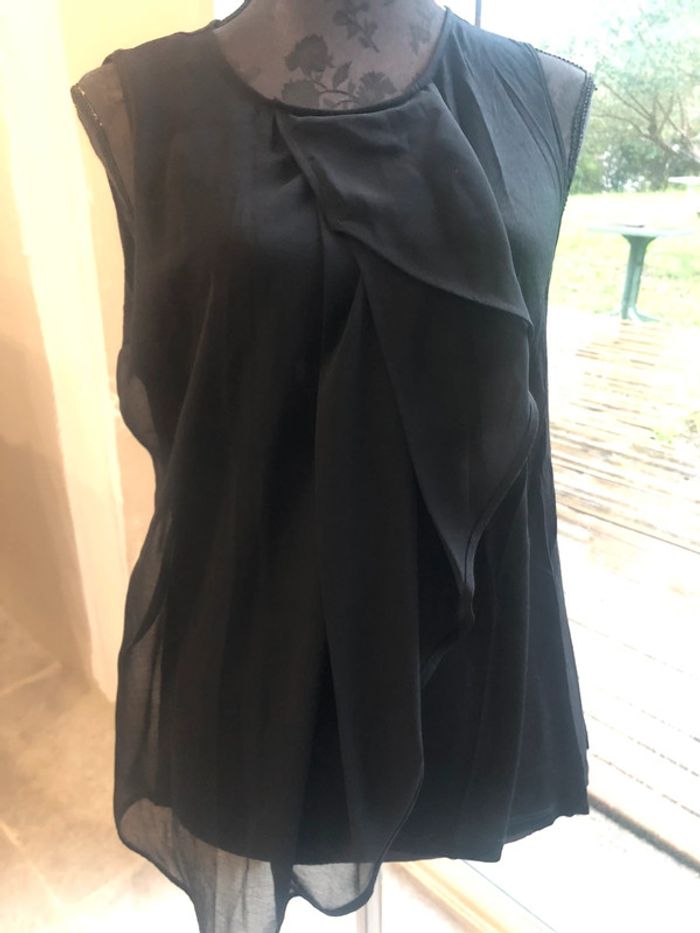 184 - Haut noir voilage - photo numéro 3