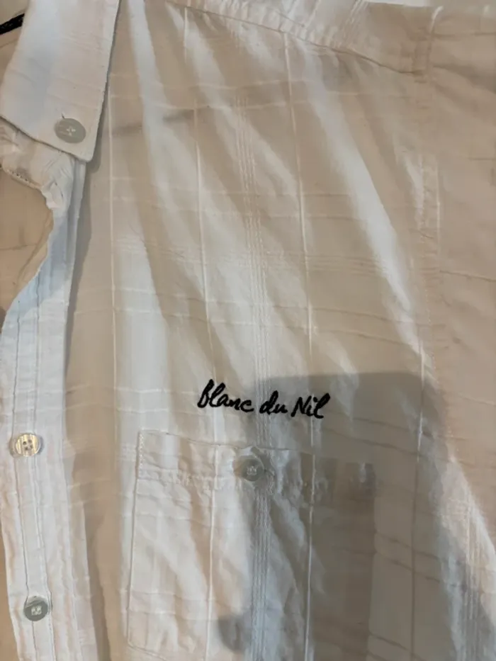 Très belle chemise Blanc du Nil taille L - 40 en très bon état - photo numéro 3