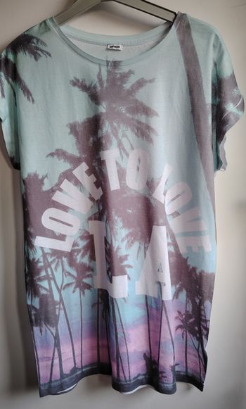 T-shirt imprimé palmier “LOVE TO LOVE LA” – Pimkie