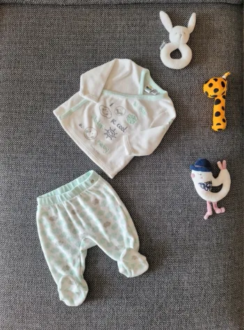 Pyjama velours 2 pièces 3 mois