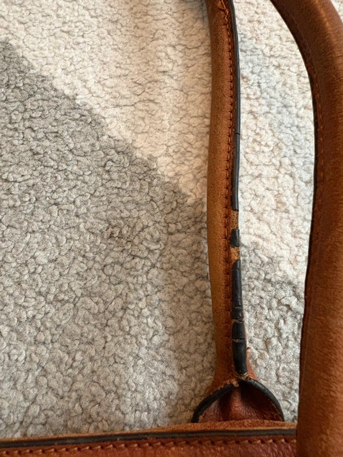 Sac à main en cuir marron Katana - photo numéro 9