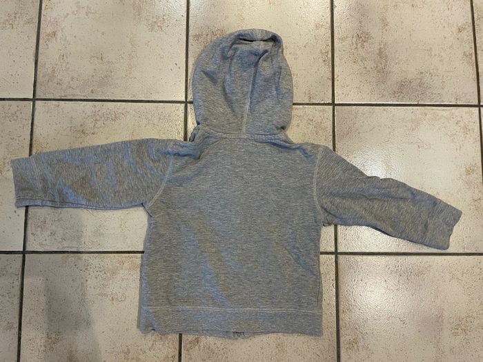 Sweat gris zippé à capuche 4ans - photo numéro 2