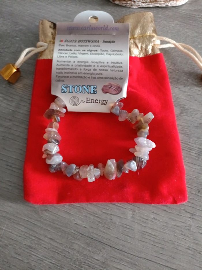 Bracelet pierre naturelle Lithotérapie Agate Botswana mixte (neuf) universelle - photo numéro 4