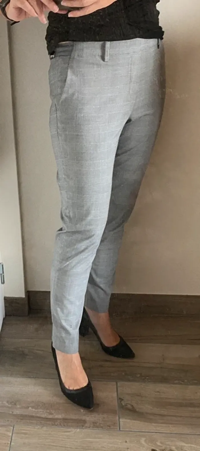 Pantalon tailleur prince de galle uniqlo