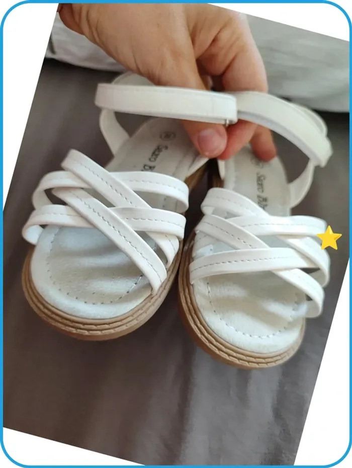 Sandales - blanche- T25 - photo numéro 6