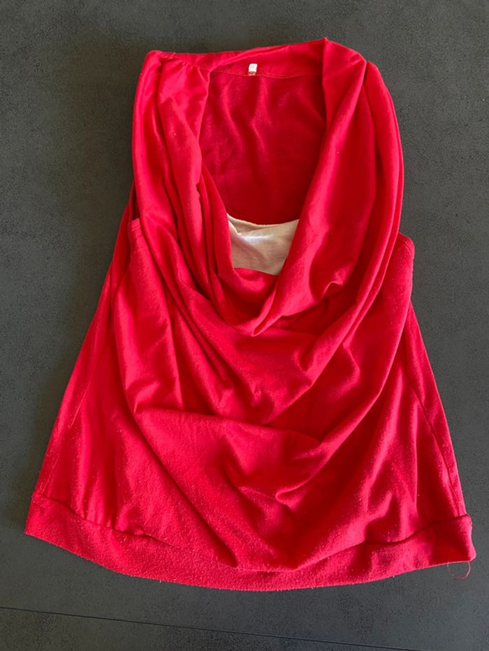 Débardeur rouge femme taille 38