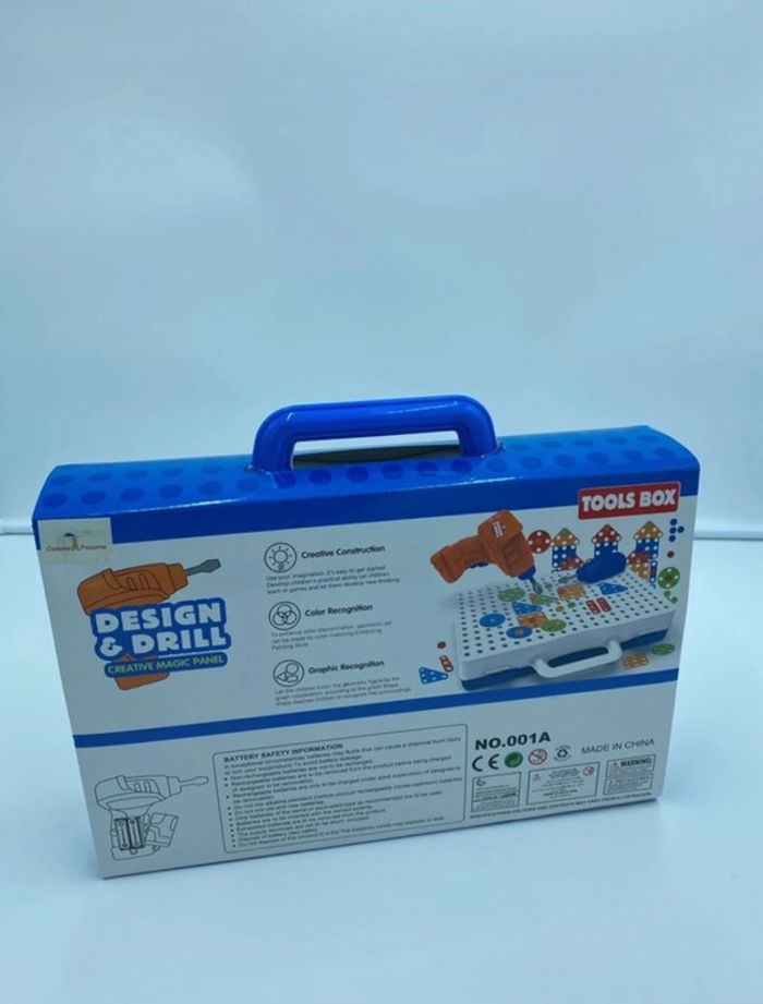 Trousse à outils portative - Jeu de construction avec perceuse - 151 pièces neuves - photo numéro 2