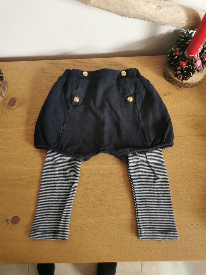 Lot de deux pantalon bébé fille 12mois petit bateau Tbe - photo numéro 6