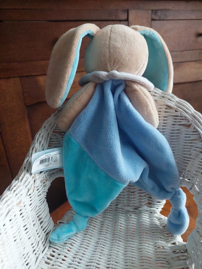 Doudou lapin bleu luminescent étoile Baby Nat' - photo numéro 4