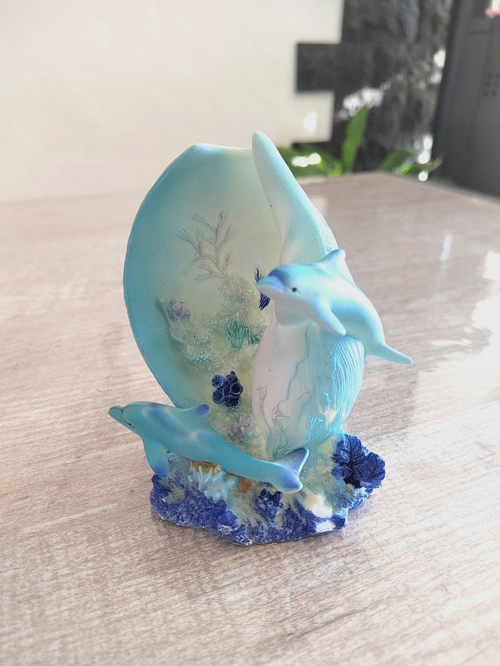 Statuette dauphins décorative – 10,5 cm
