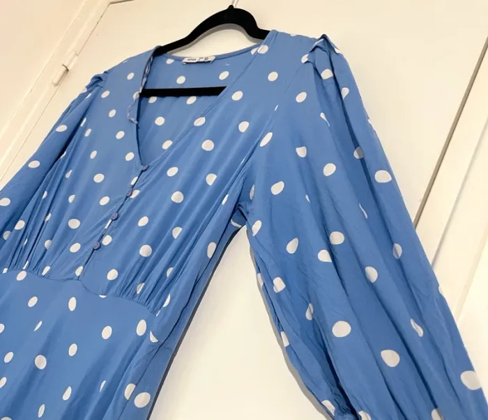 Robe Longue A Pois - photo numéro 3