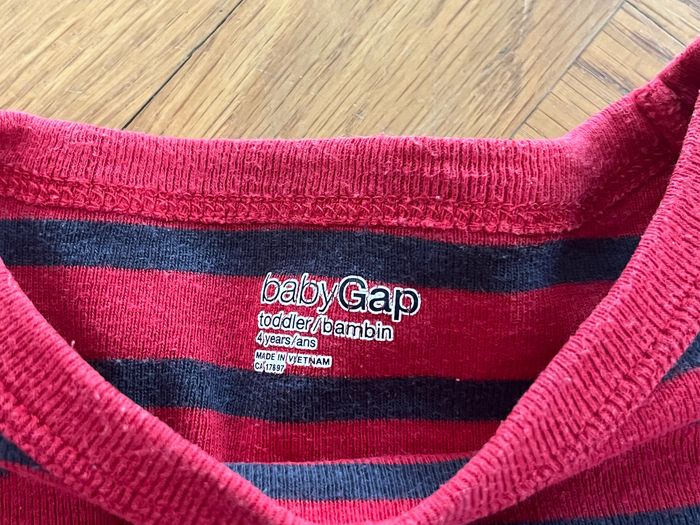 Teeshirt manches longues marinière 4 ans - photo numéro 2