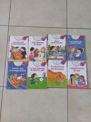 8 livres j'apprends a lire avec Sami et Julie ce1