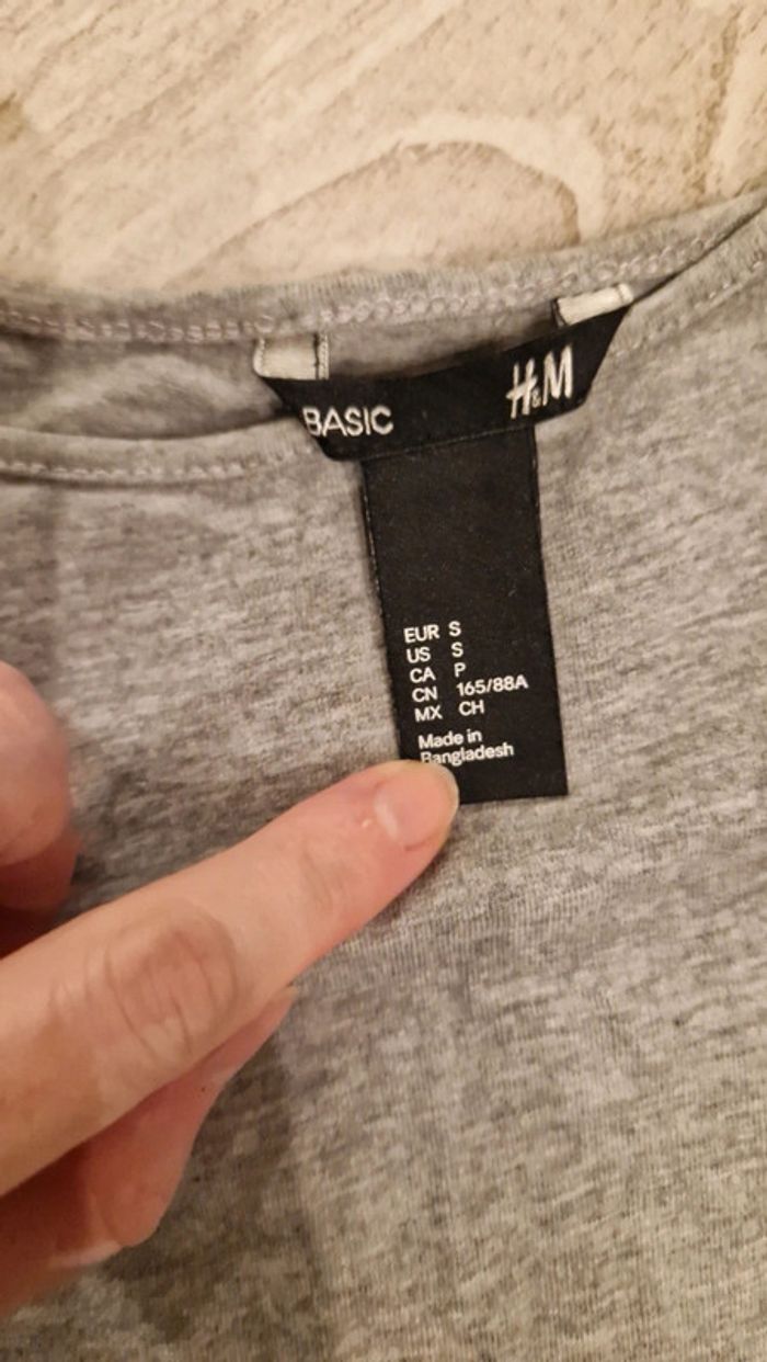 Robe débardeur moulante courte grise H&M 🌼 Taille S - photo numéro 2