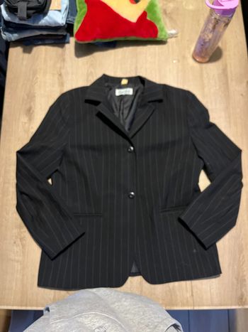 Blazer noir rayé