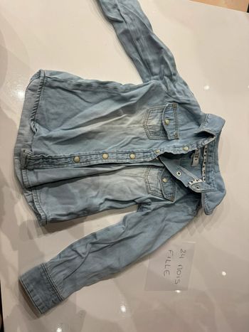 Chemise jeans fille