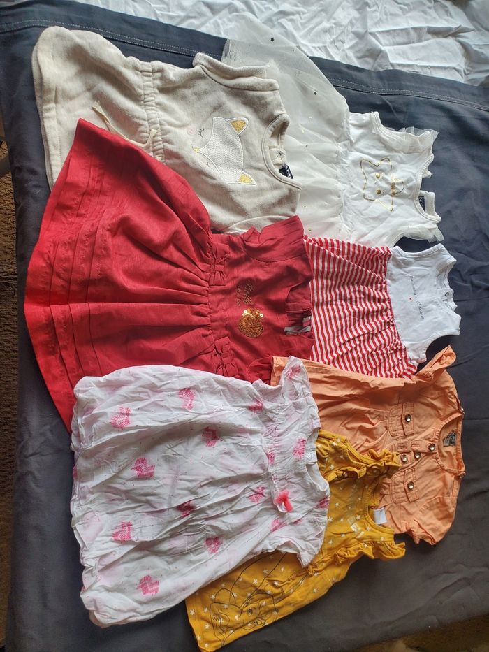 Lot 7 robes été fille 6 mois