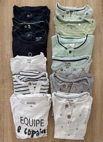 Lot de 12 tee-shirts MC - Taille 36 mois