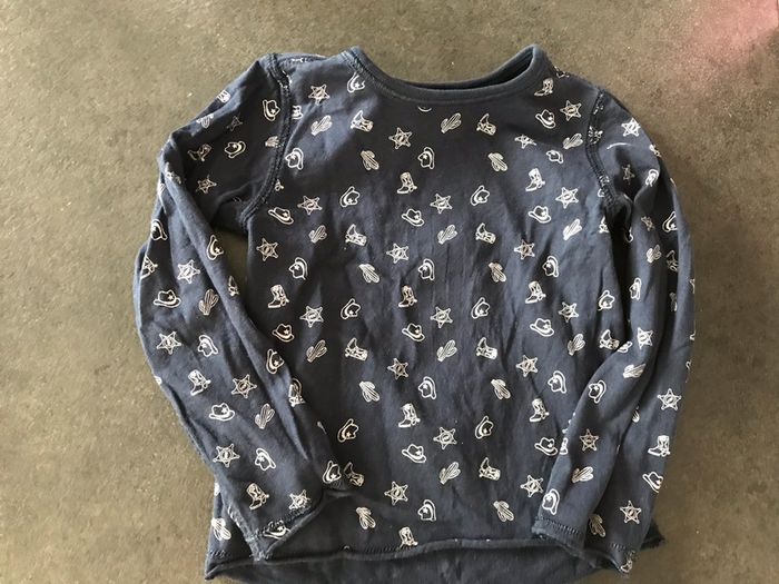 T shirt 3-4 ans Okaidi manches longues Cactus réversible - photo numéro 4