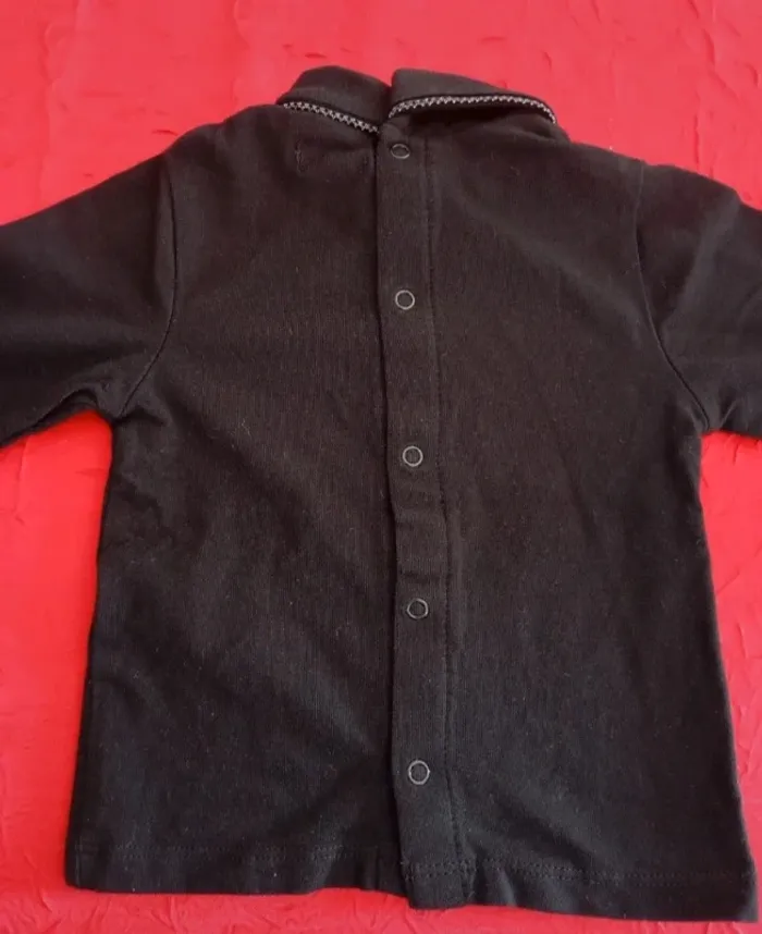 Haut noir fille Kiabi 6 mois neuf - photo numéro 2