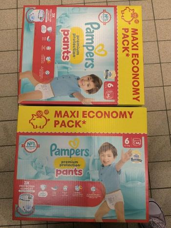 Pampers premium pants T6 - 2*66 couches culottes