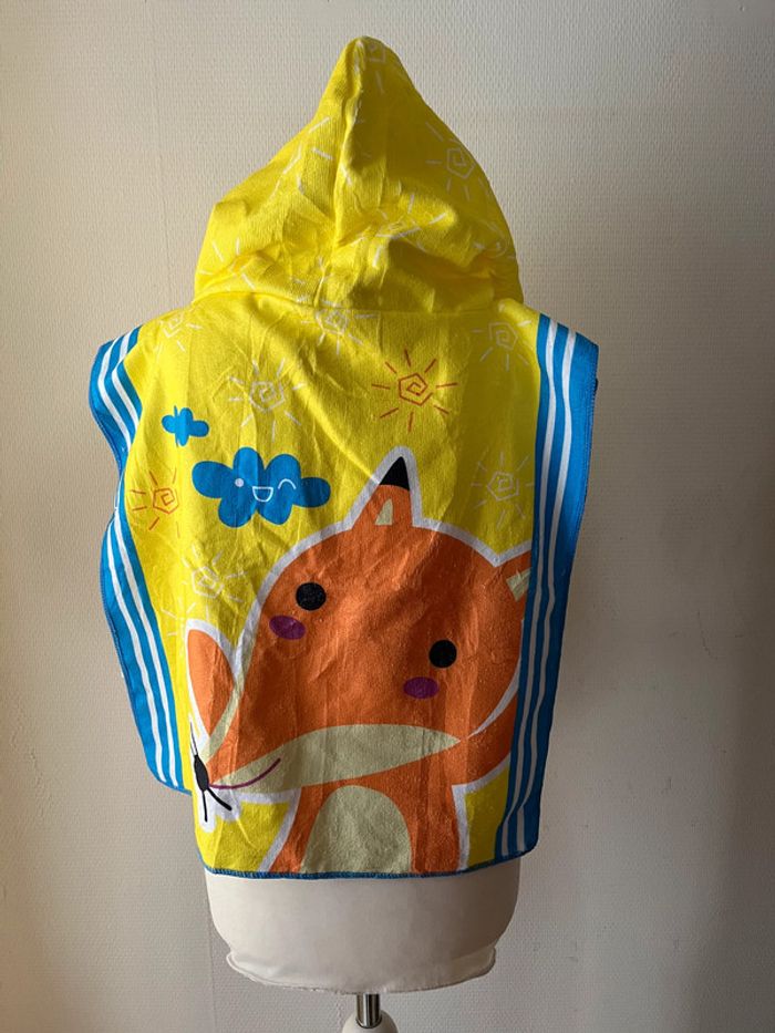 Cape de bain, serviette à capuche renard - photo numéro 4