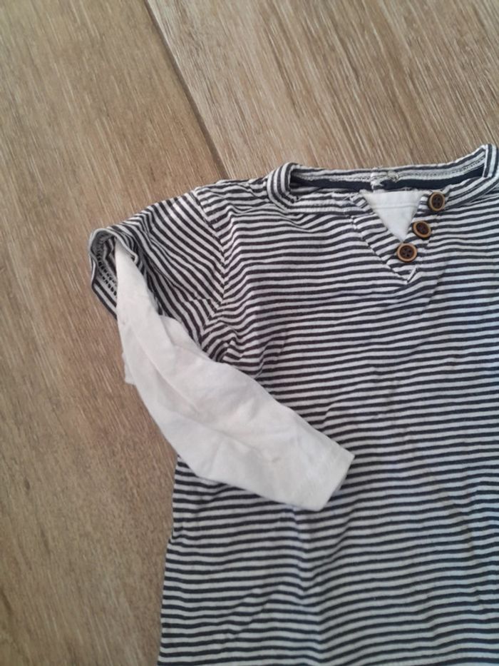 Tshirt ml rayé 18mois - photo numéro 3