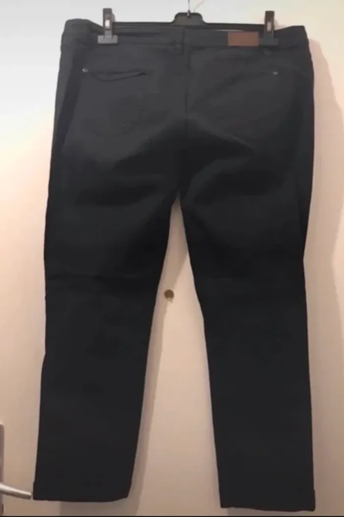 Pantalon jeans femme john baner Noir coupe droite taille 46 - photo numéro 2