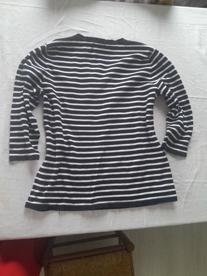 Petit pull marinière col V coton Lauren Ralph Lauren - photo numéro 2