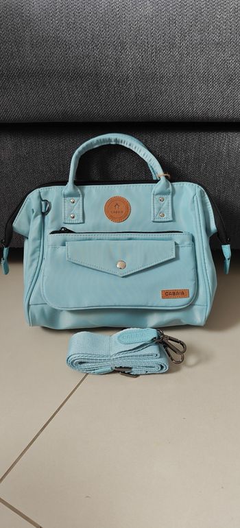 Crossbody M Cabaïa bleu turquoise