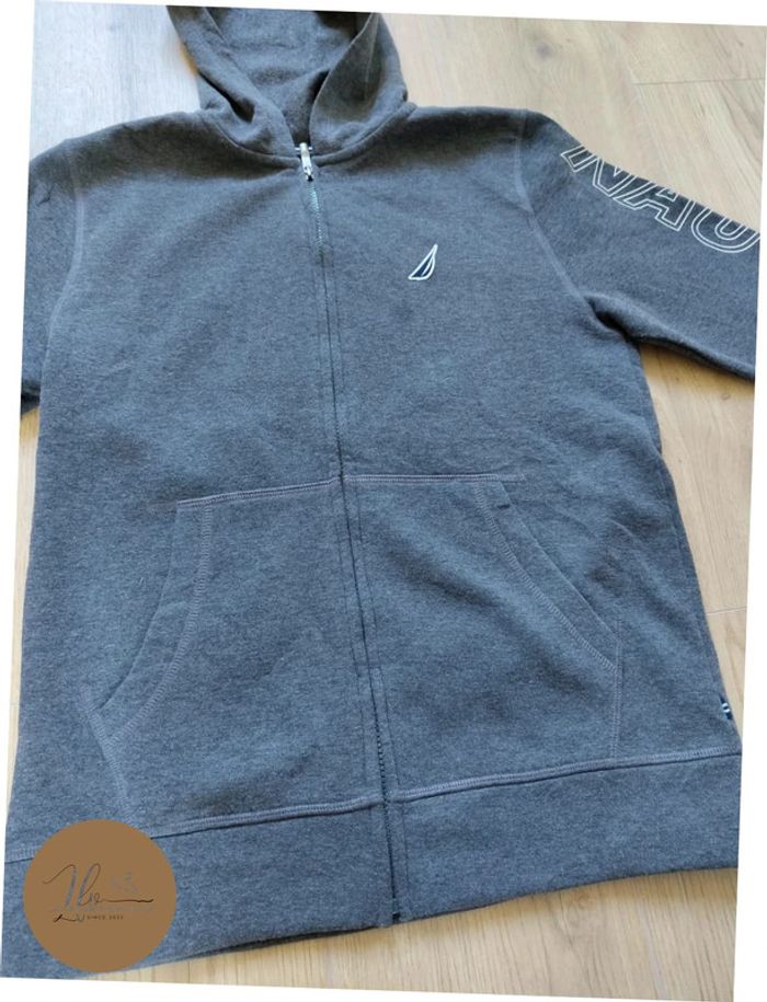 Veste zip à capuche Nautica avec écriture sur la manche - photo numéro 7