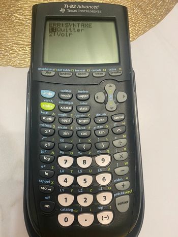 Calculatrice TI-82 Advanced