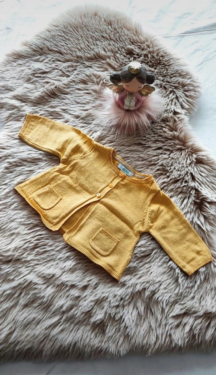 Ensemble robe beige gilet jaune obaibi 3 moks - photo numéro 5