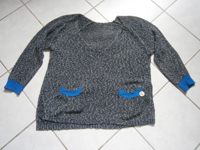 Pull fin ML moucheté noir et blanc COP COPINE Taille L