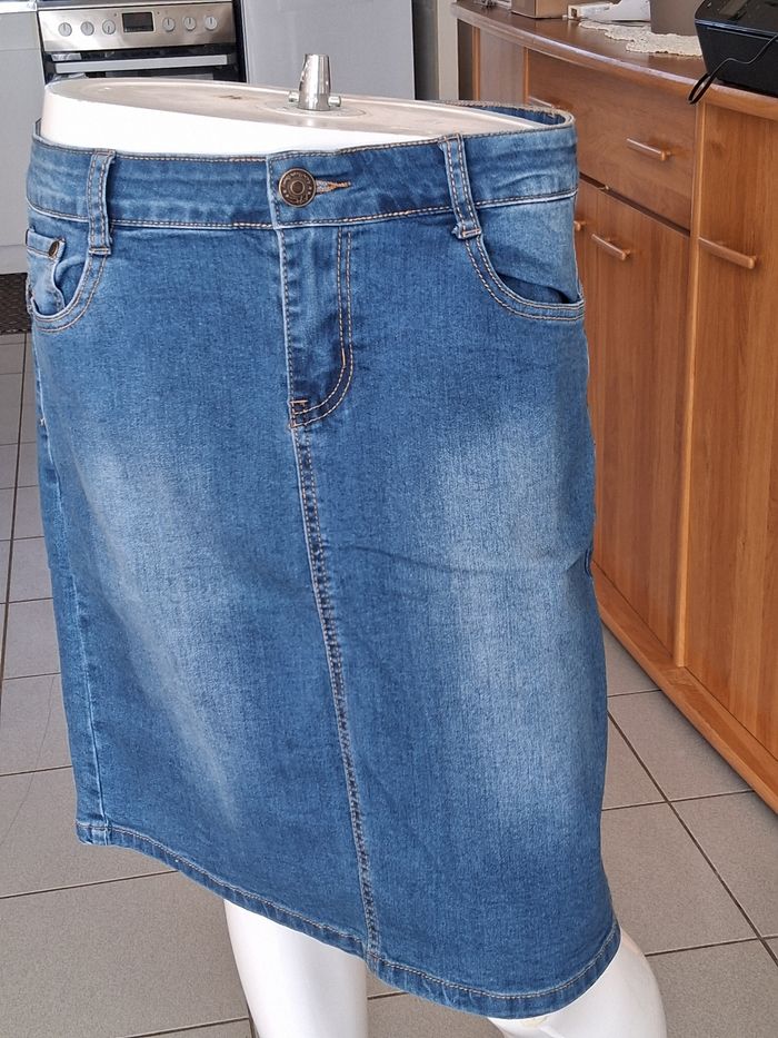 Jupe jean élastique